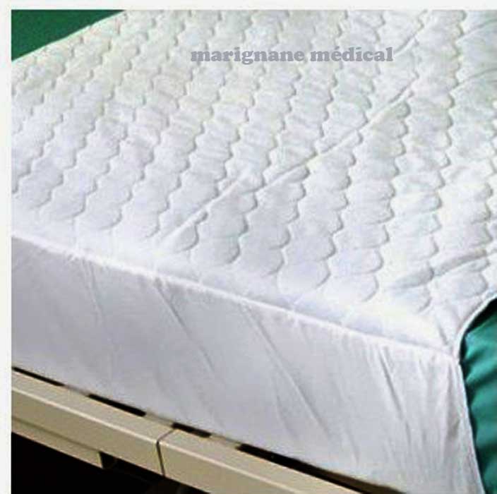 Alèse lavable absorbante pour lit avec rabats 85 x 90 cm