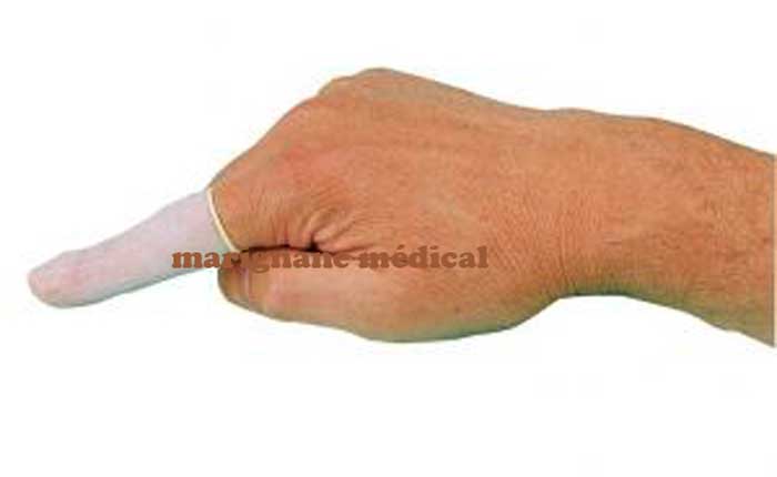 Doigtiers roulés un doigt en latex non stériles