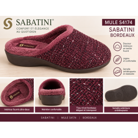 Chaussons confort pieds sensibles Sabatini S4174 mules_femme_sabatini_s4174
