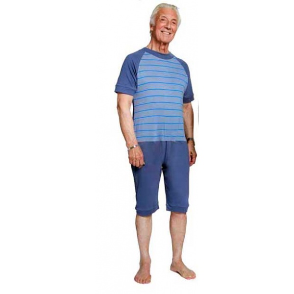 pyjama-grenouillere-incontinence-mixte-raye-marine