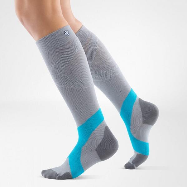 chaussette-de-sport-compression-training-bauerfeind-gris-titan-bleu